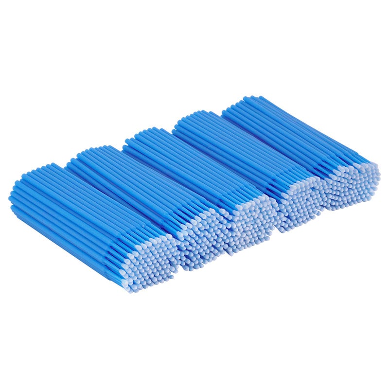 Cuttte 500PCS Disposable Micro Swabs for Eyelash Extension, Micro Applicators Eyelash Swabs for Makeup Application Blue (Head Diameter: 2.5mm) - Image 1